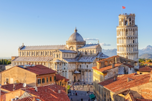 De stad pisa in toscane