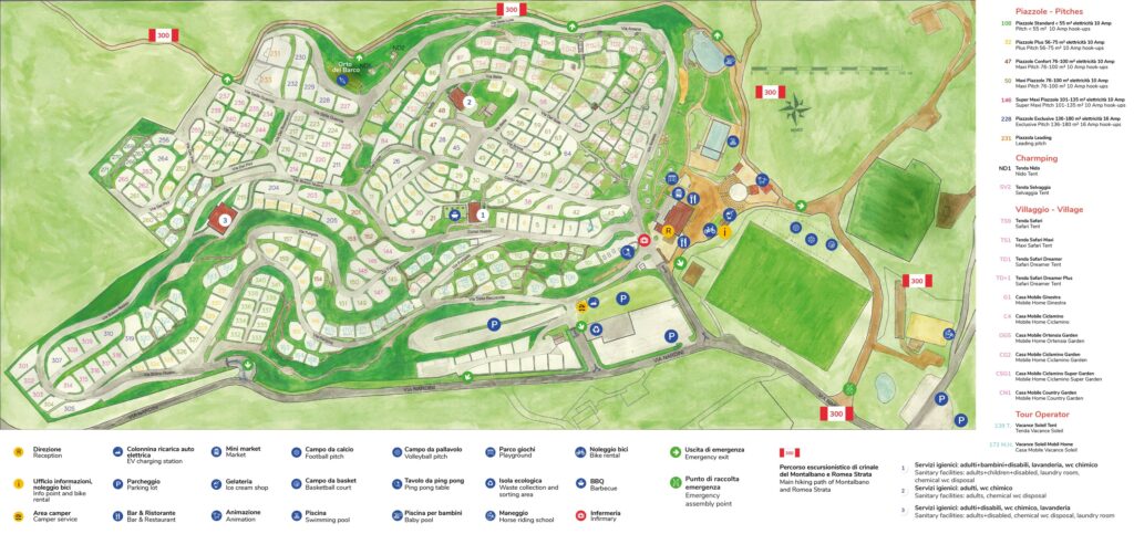 Kaart en plattegrond van Camping Barco Reale