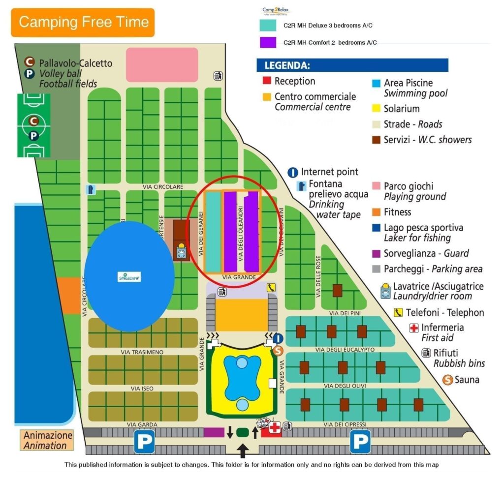 Kaart en plattegrond van Camping Free Time