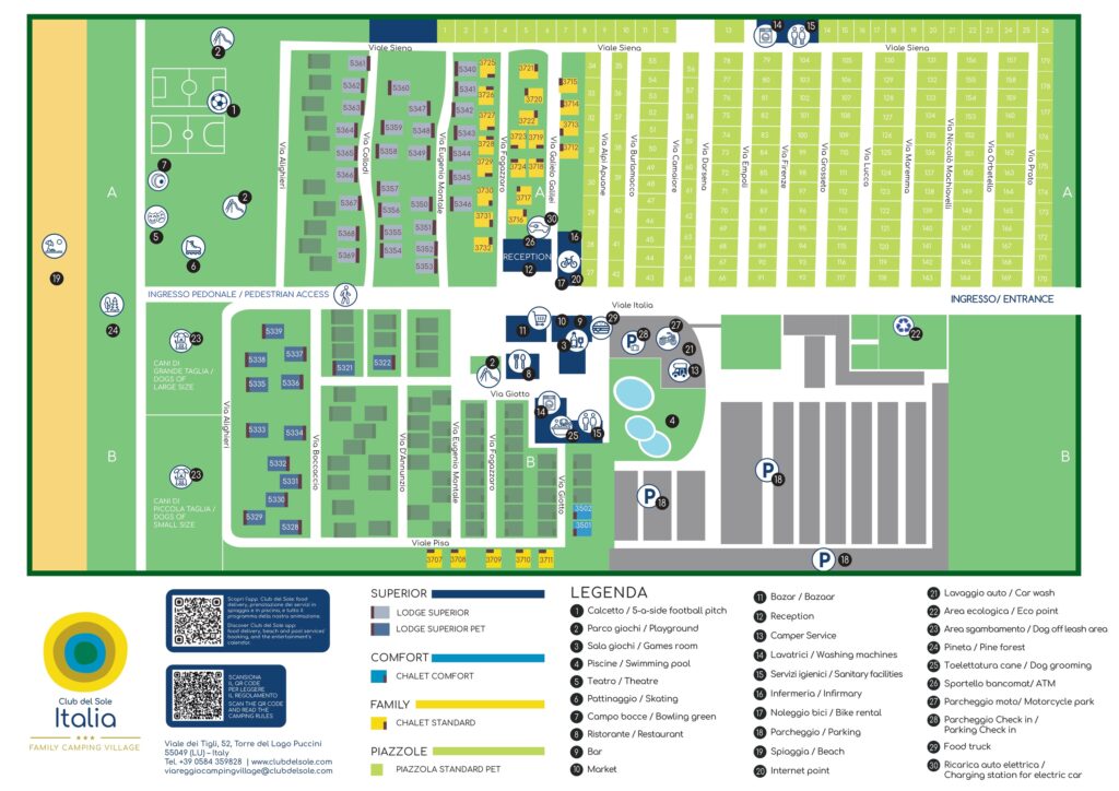 Kaart en plattegrond van Italia Family Camping Village