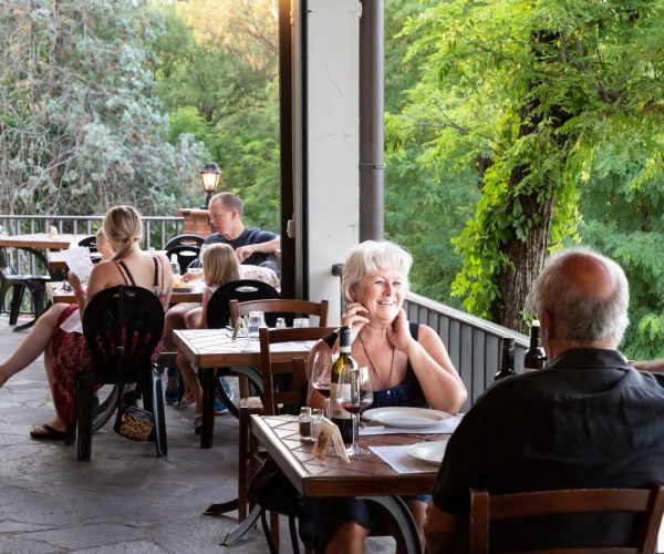 Restaurant op Camping Hu Norcenni Girasole Village in Toscane