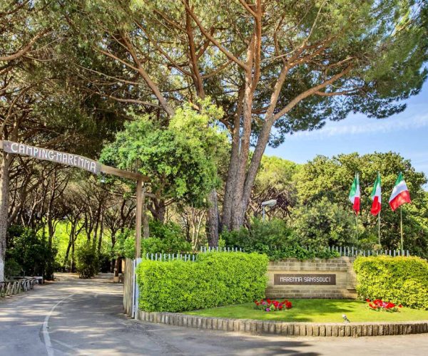 Camping Village Maremma Sans Souci Toscane ingang van de camping