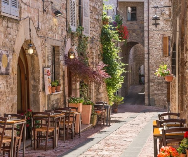 Toscane camping Siena straatjes